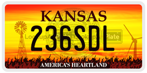 236SDL  license plate in KS