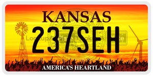 237SEH  license plate in KS