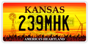 239MHK  license plate in KS