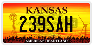239SAH  license plate in KS