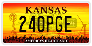 240PGE  license plate in KS