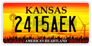 2415AEK  license plate in KS