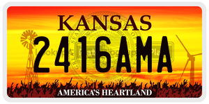 2416AMA  license plate in KS