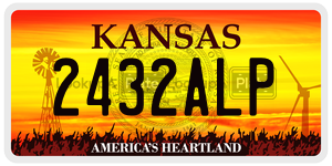 2432ALP  license plate in KS