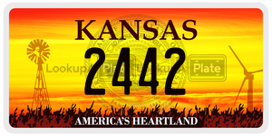 2442  license plate in KS
