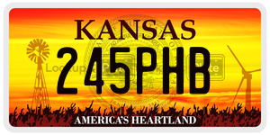 245PHB  license plate in KS
