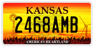 2468AMB  license plate in KS