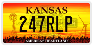 247RLP  license plate in KS