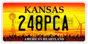 248PCA  license plate in KS