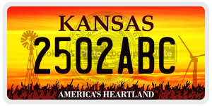 2502ABC  license plate in KS