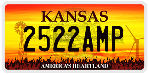 2522AMP  license plate in KS