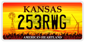 253RWG  license plate in KS