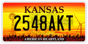 2548AKT  license plate in KS