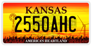 2550AHC  license plate in KS