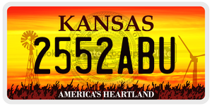 2552ABU  license plate in KS