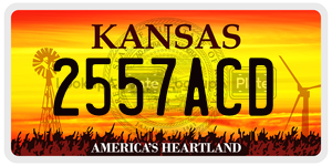 2557ACD  license plate in KS
