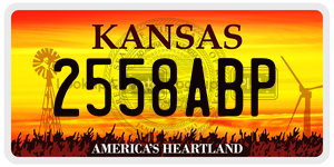 2558ABP  license plate in KS
