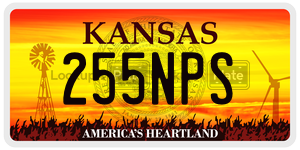 255NPS  license plate in KS