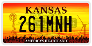 261MNH  license plate in KS
