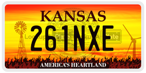 261NXE  license plate in KS