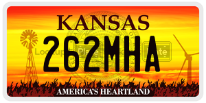 262MHA  license plate in KS