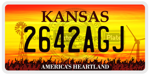 2642AGJ  license plate in KS