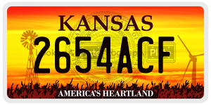 2654ACF  license plate in KS