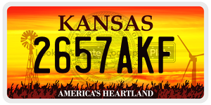 2657AKF  license plate in KS