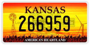 266959  license plate in KS