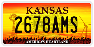 2678AMS  license plate in KS