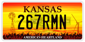 267RMN  license plate in KS