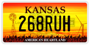 268RUH  license plate in KS