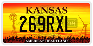 269RXL  license plate in KS