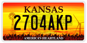 2704AKP  license plate in KS