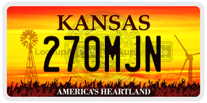 270MJN  license plate in KS