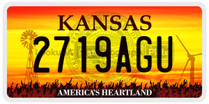 2719AGU  license plate in KS