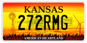 272RMG license plate in Kansas