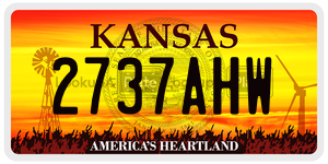 2737AHW  license plate in KS