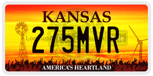 275MVR  license plate in KS