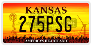 275PSG  license plate in KS