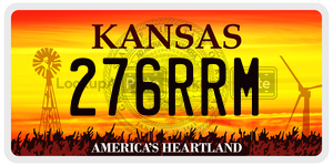 276RRM  license plate in KS