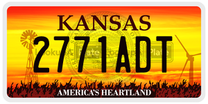 2771ADT  license plate in KS