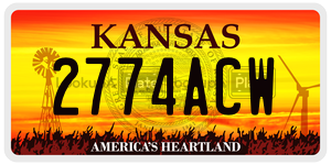 2774ACW  license plate in KS