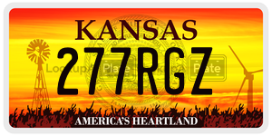 277RGZ  license plate in KS