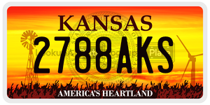 2788AKS  license plate in KS