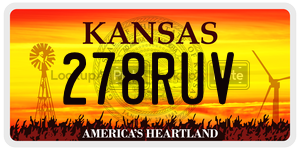 278RUV license plate in Kansas