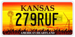 279RUF  license plate in KS