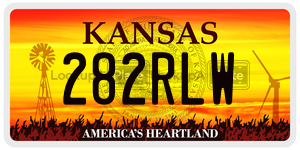 282RLW  license plate in KS