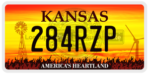 284RZP  license plate in KS