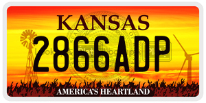 2866ADP license plate in Kansas